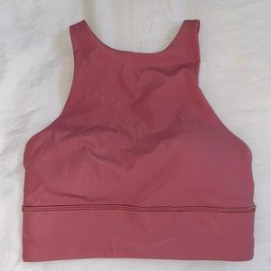 Pink Lululemon sports bra
